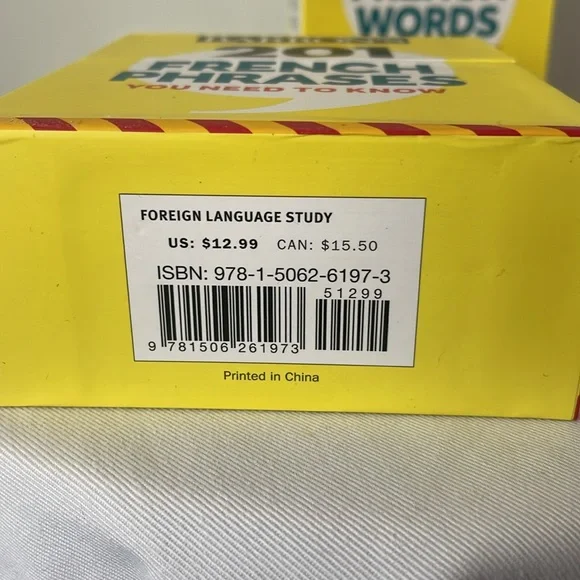 Barrons 201 French words & 291 French phrase flashcards and French dictionary - Picture 6 of 11